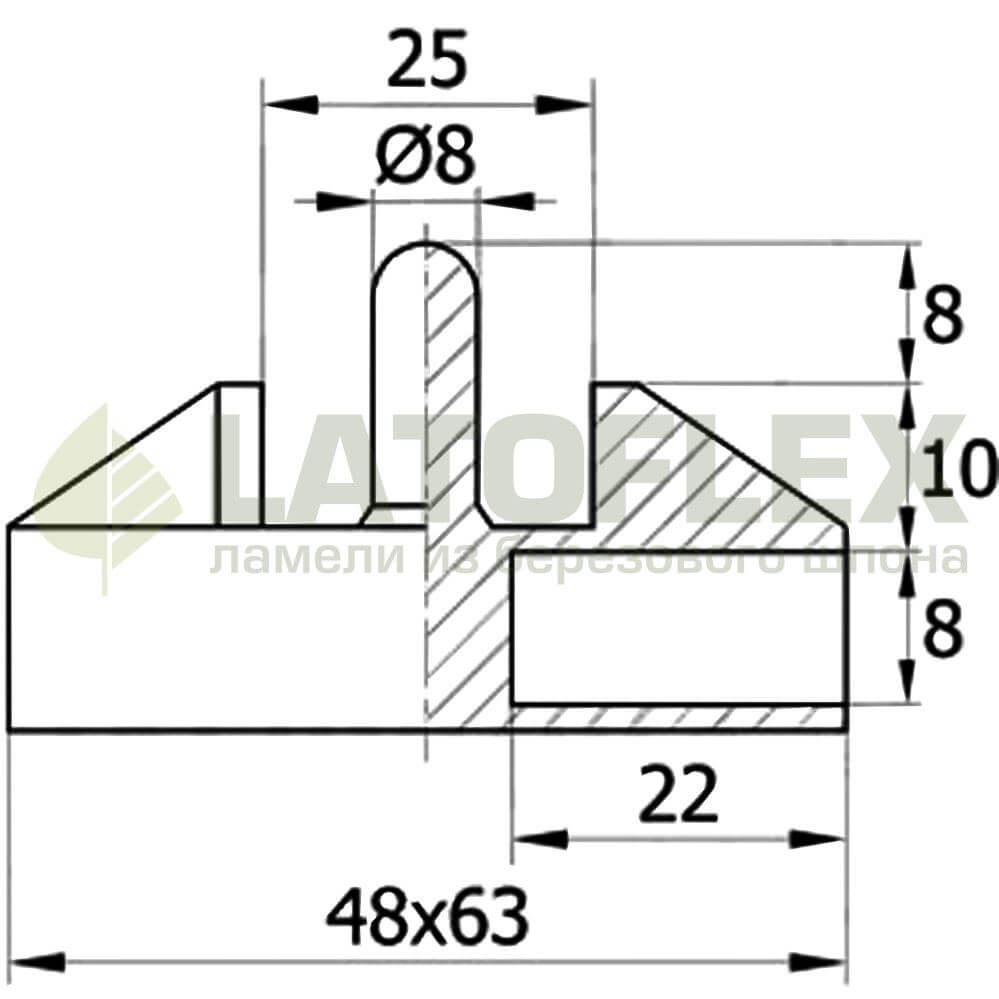 латодержатель для кровати ЛД8-63-48ЧЕ